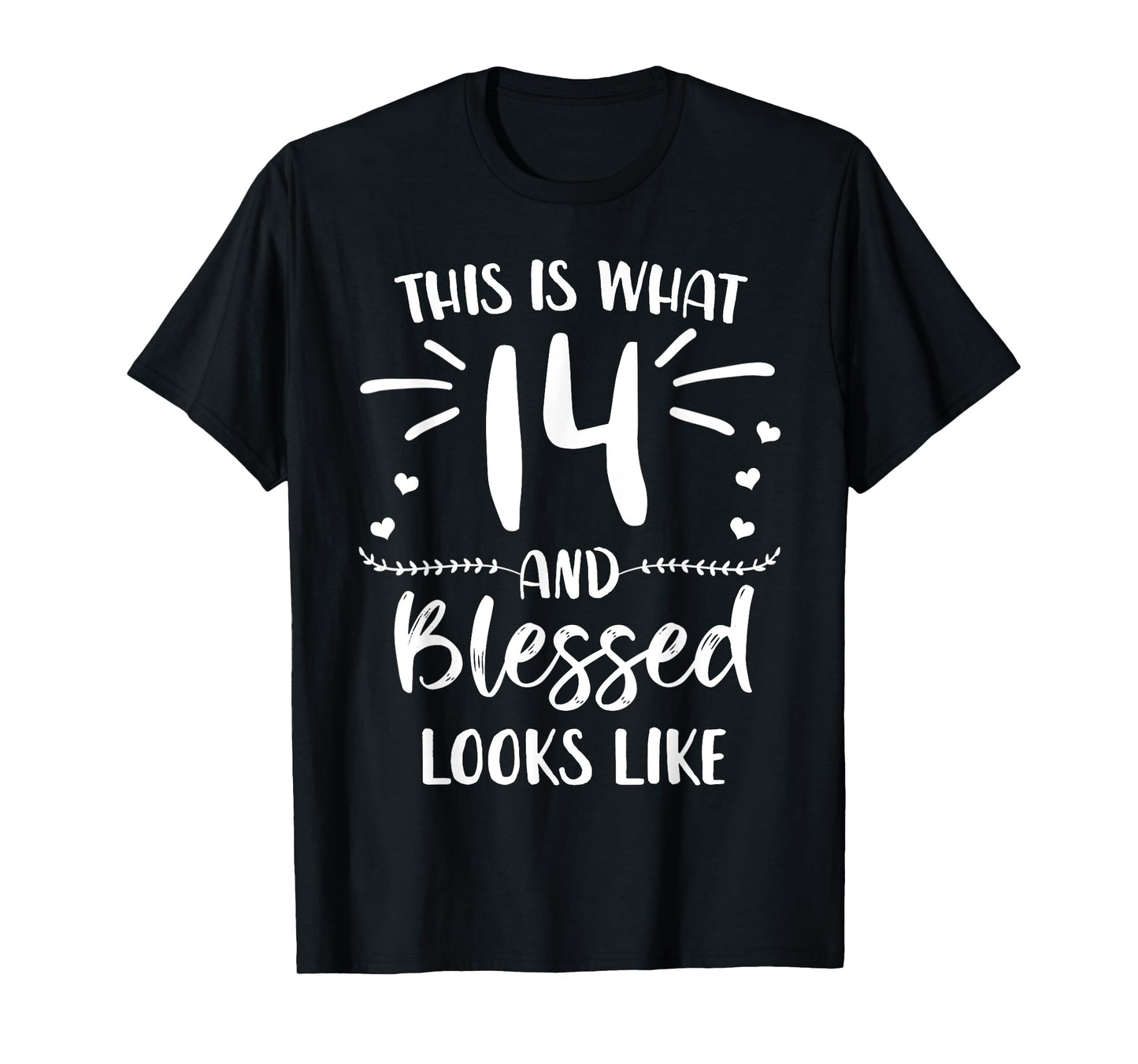 14 and Blessed 14th Birthday Christian Cute Religious T-Shirt