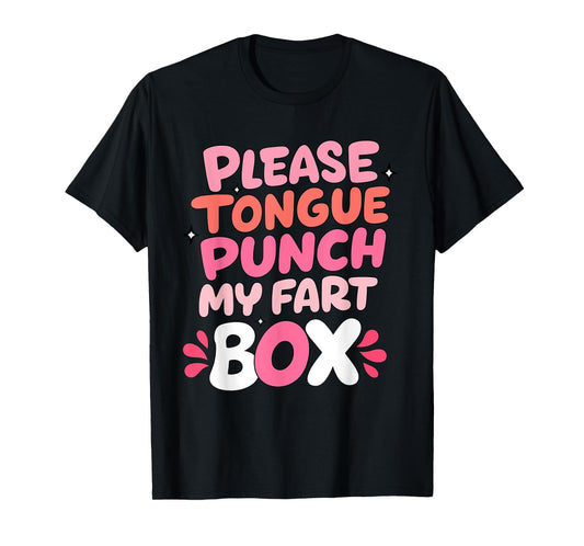 Inappropriate Please Tongue Punch Funny Cringe Men Women T-Shirt