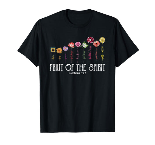 Fruit Of Spirit Floral Religious Christian T-Shirt