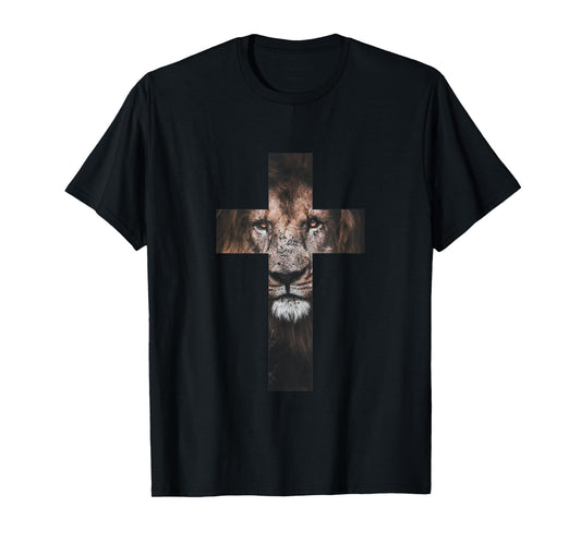 Lion Cross King Lord Jesus Bible Judah T-Shirt