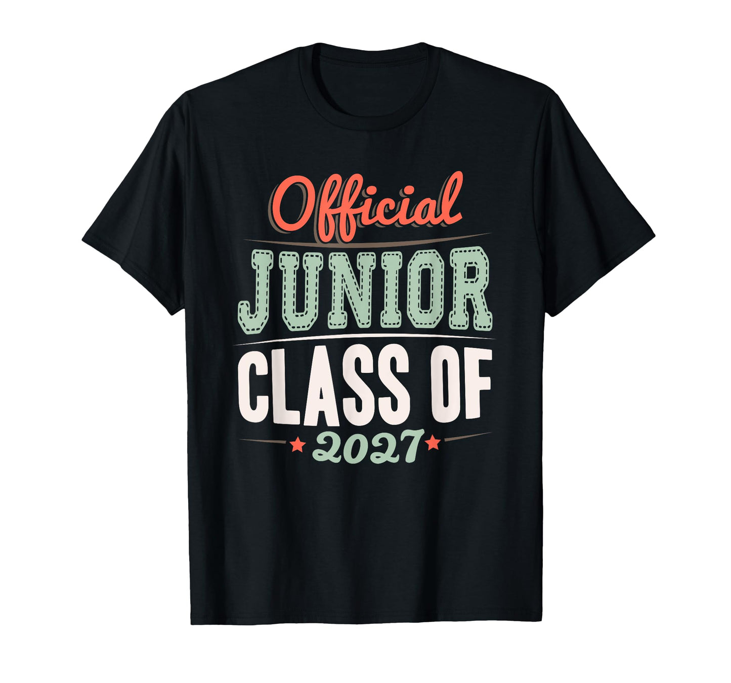 Official Junior Class Of 2027 First Day 11th Grade Retro T-Shirt