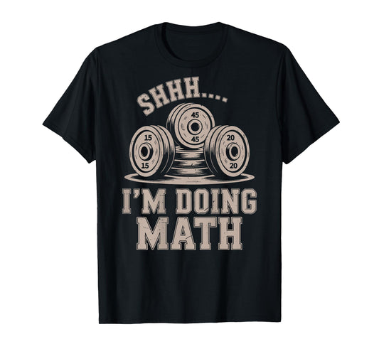 Shhh I'm Doing Math Funny Christian Gym Workout Jesus Women T-Shirt