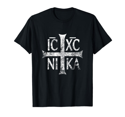 IC XC NIKA Cross T-Shirt Eastern Christian Greek Tee Shirt T-Shirt