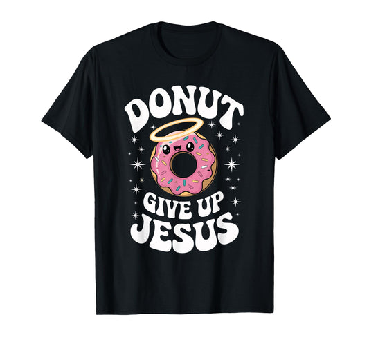 Funny Christian Donut Cute Faith Humor Retro Jesus Art T-Shirt
