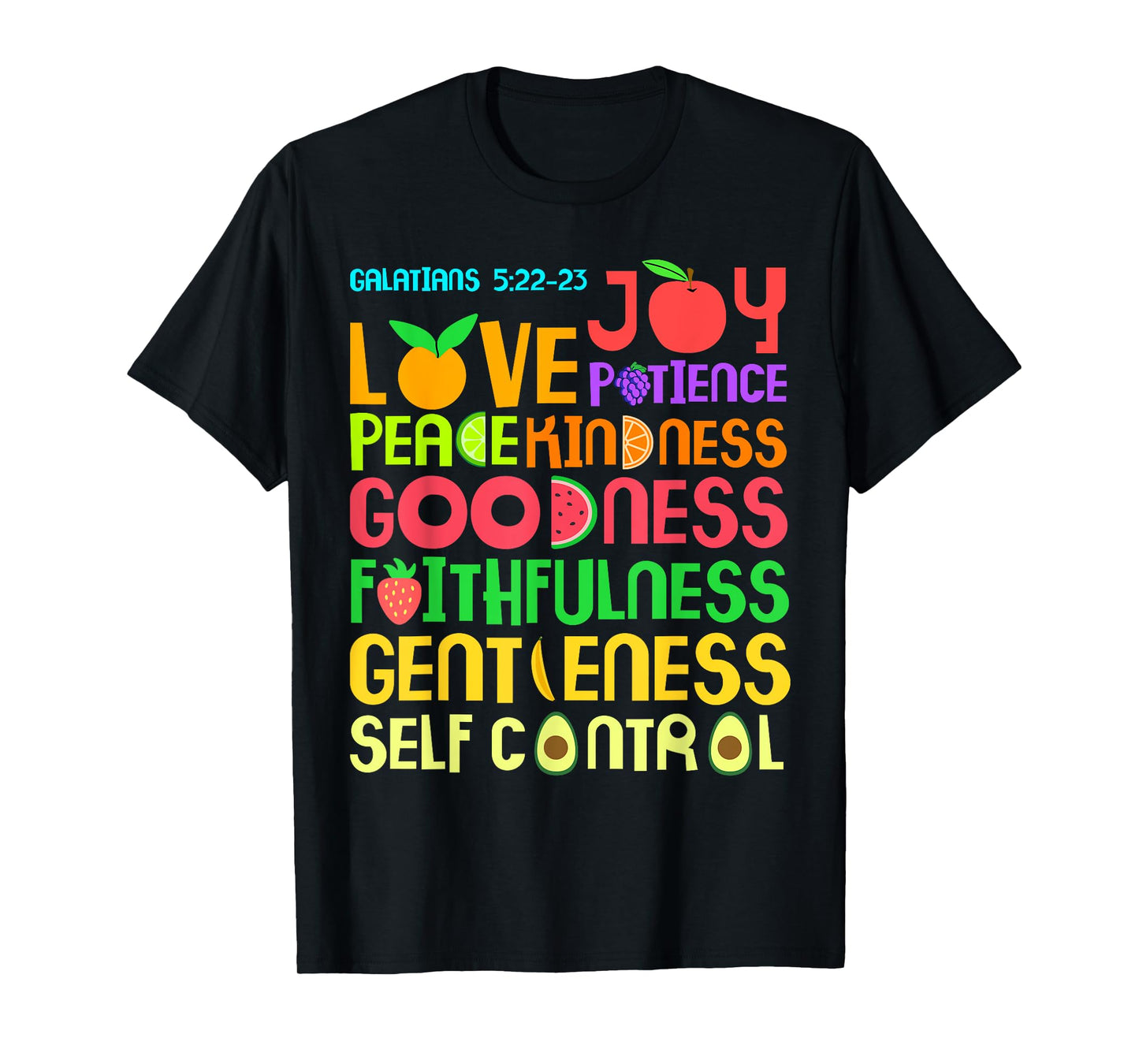 The Fruit of The Spirit T-Shirt - Christian Bible Verse Tee T-Shirt
