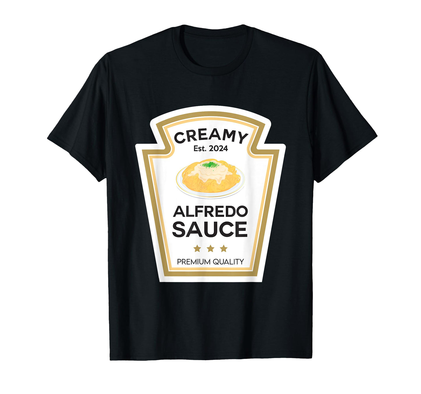 Creamy Alfredo Sauce Condiment With Jesus Christian Family T-Shirt