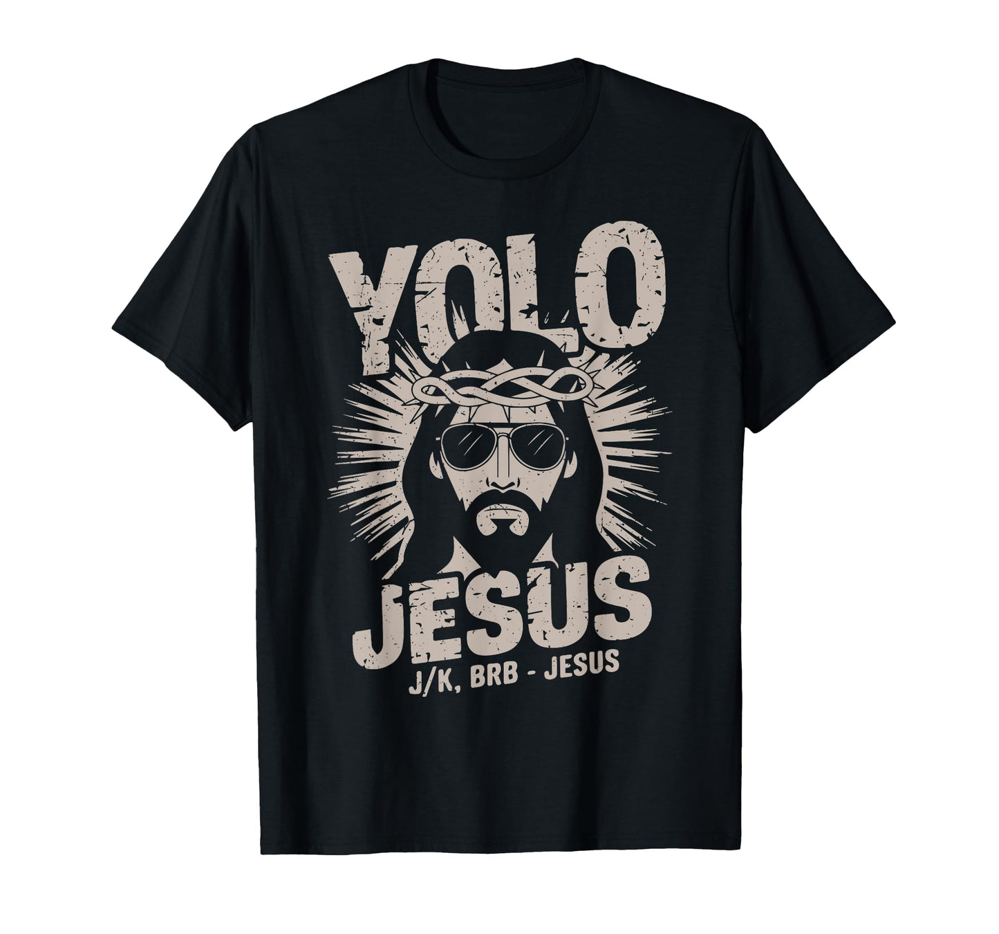 Funny Yolo JK BRB Jesus Christian Easter Teen Boy Toddler T-Shirt