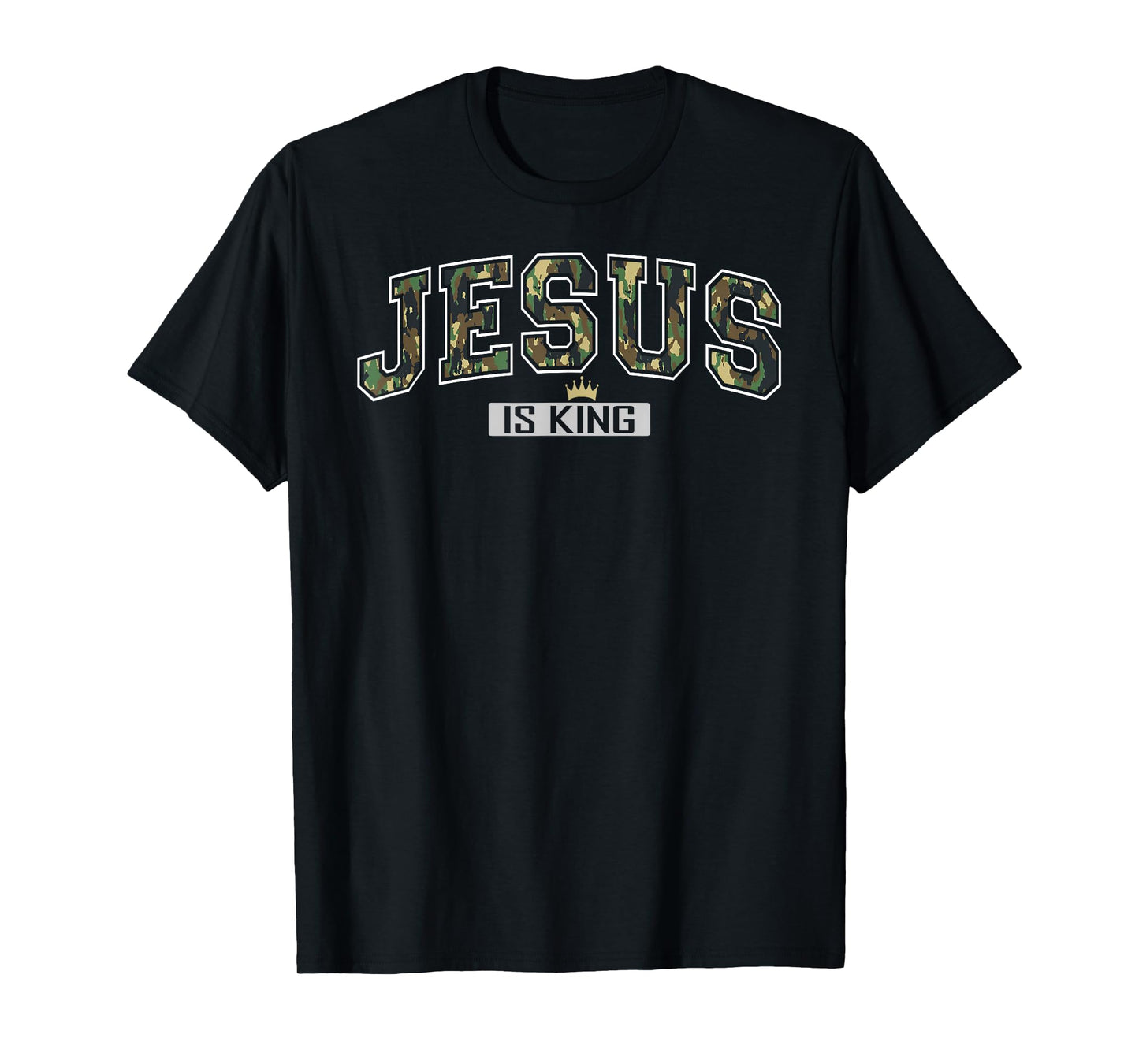 Jesus is King Christian Cross God Faith Bible Religious Pray T-Shirt