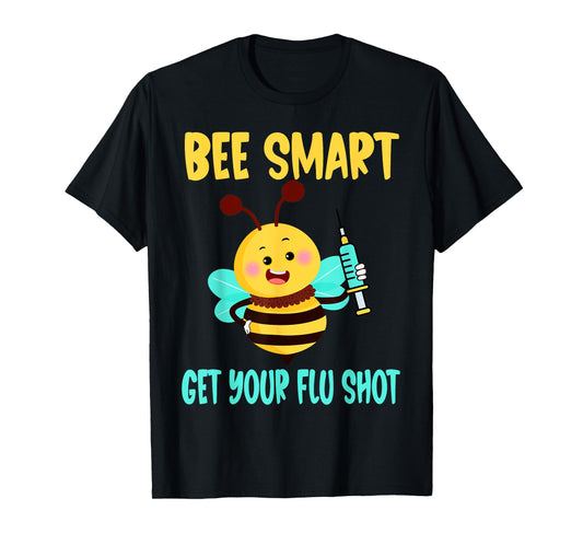 flu shot nurse medical funny nursing flu cold season bee T-Shirt