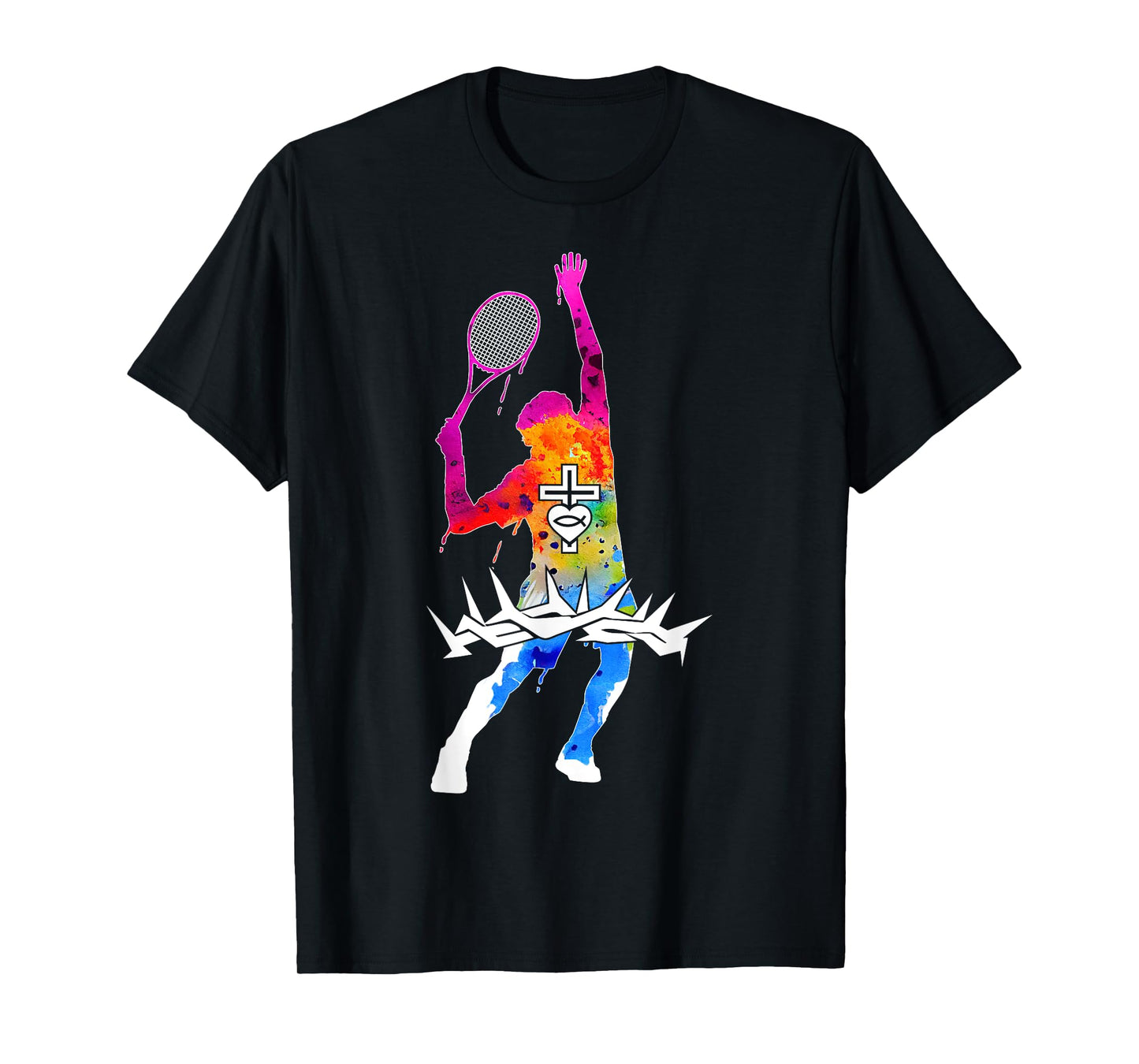 Religious Jesus Tennis Christian GOD Tennis T-Shirt