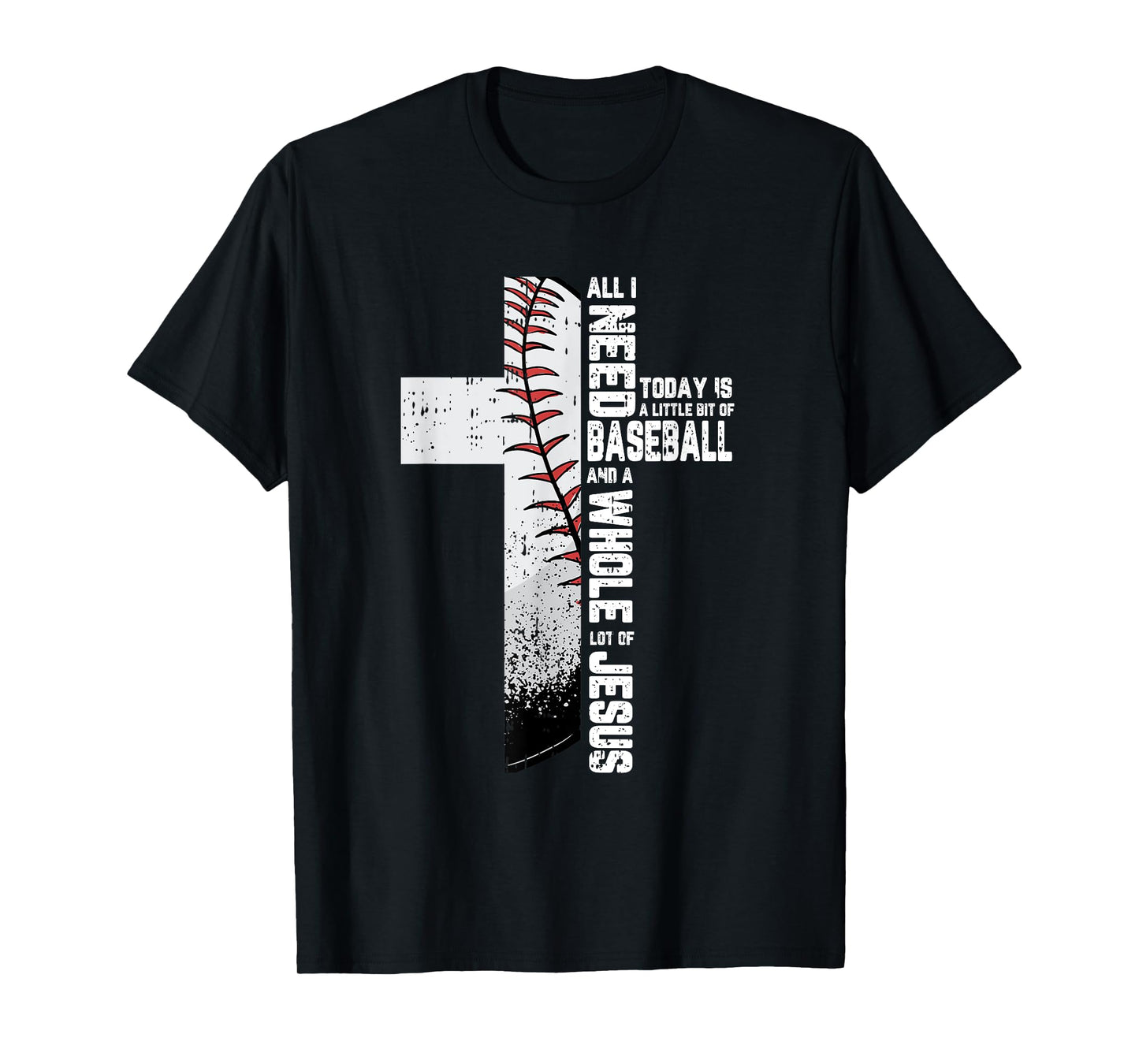 Baseball Cross Jesus Christian Quote Cool Sports Lover Gifts T-Shirt