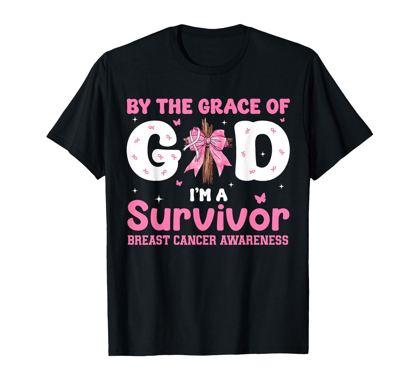 Grace God Breast Cancer Survivor Awareness Christian Women T-Shirt