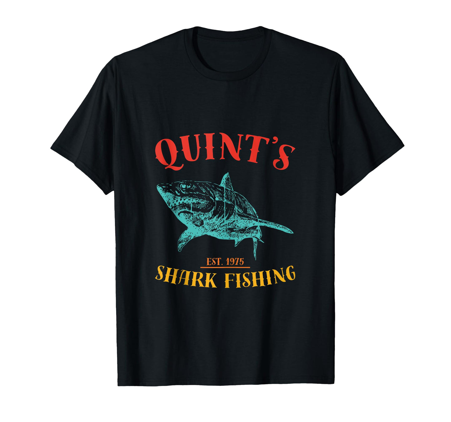 Quint’s Shark est. 1975 Fishing Funny Retro Fishing Tank Top