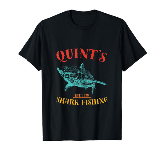 Quint’s Shark est. 1975 Fishing Funny Retro Fishing Tank Top