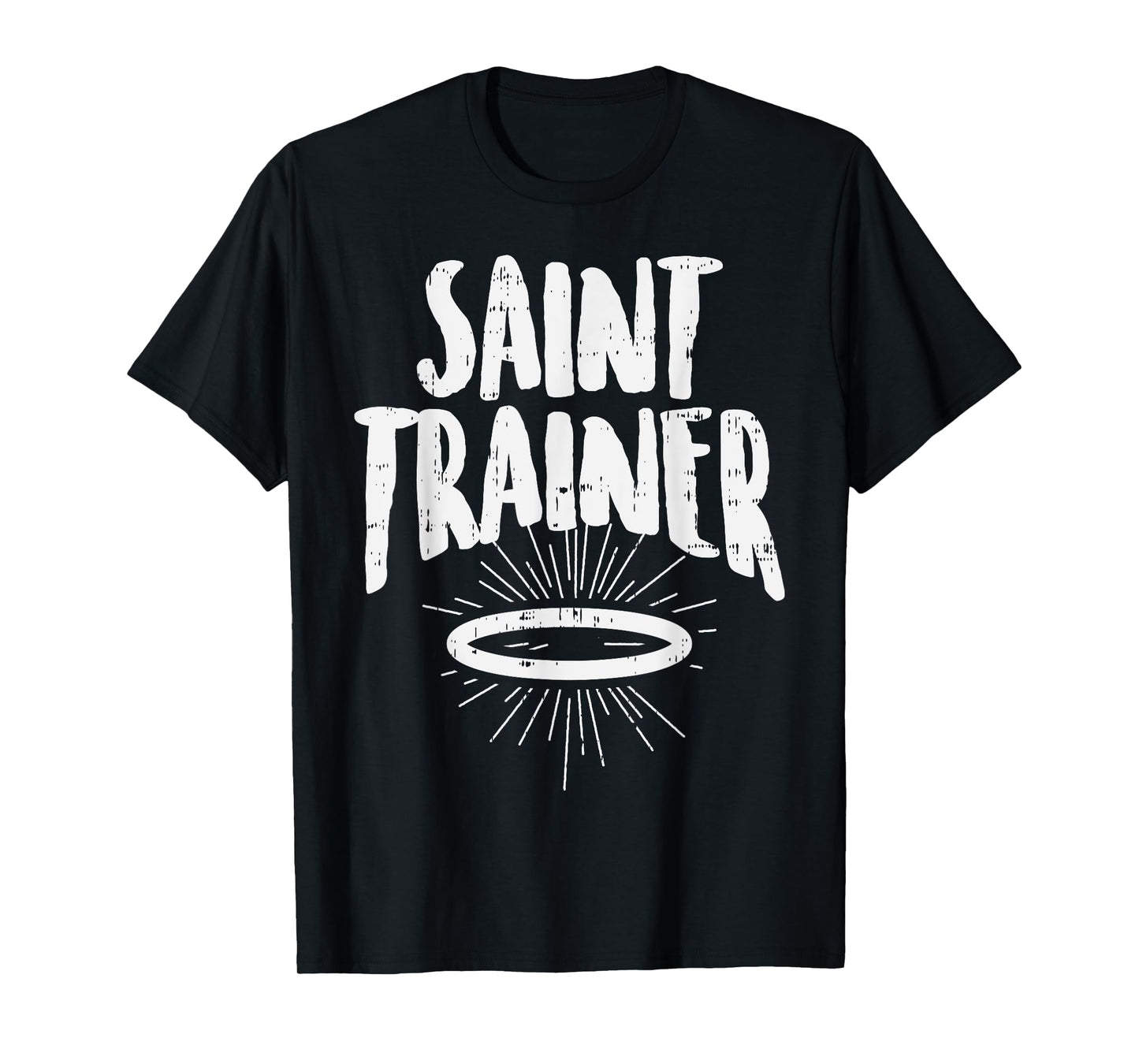 Saint Trainer Halo Workout Funny God Jesus Christian Gift T-Shirt