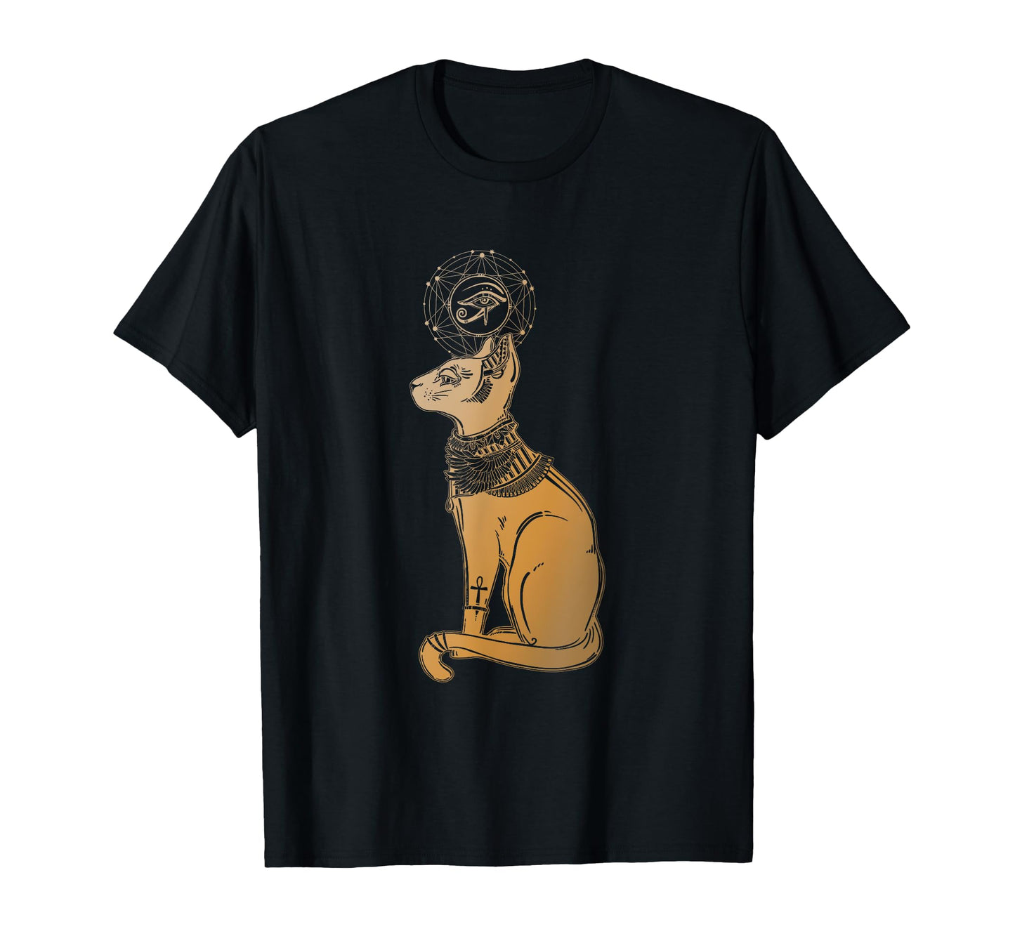 Bastet Ancient Egypt Cat God Hieroglyphic Egyptian History T-Shirt