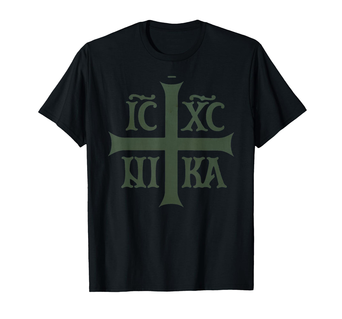 Vintage ICXC Nika Christogram Cross Orthodox Christian Gift T-Shirt