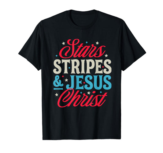 Stars Stripes & Jesus Christ T-Shirt