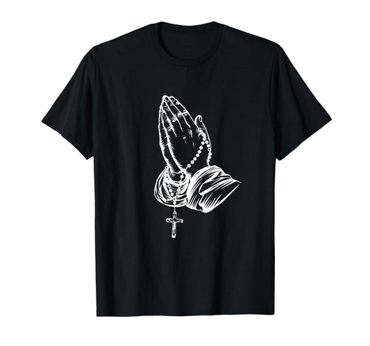 PRAYING HANDS | Rosary T-Shirt