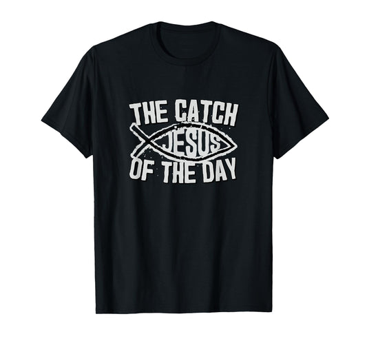 Jesus Catch of Day Ichthys Graphic T-Shirt