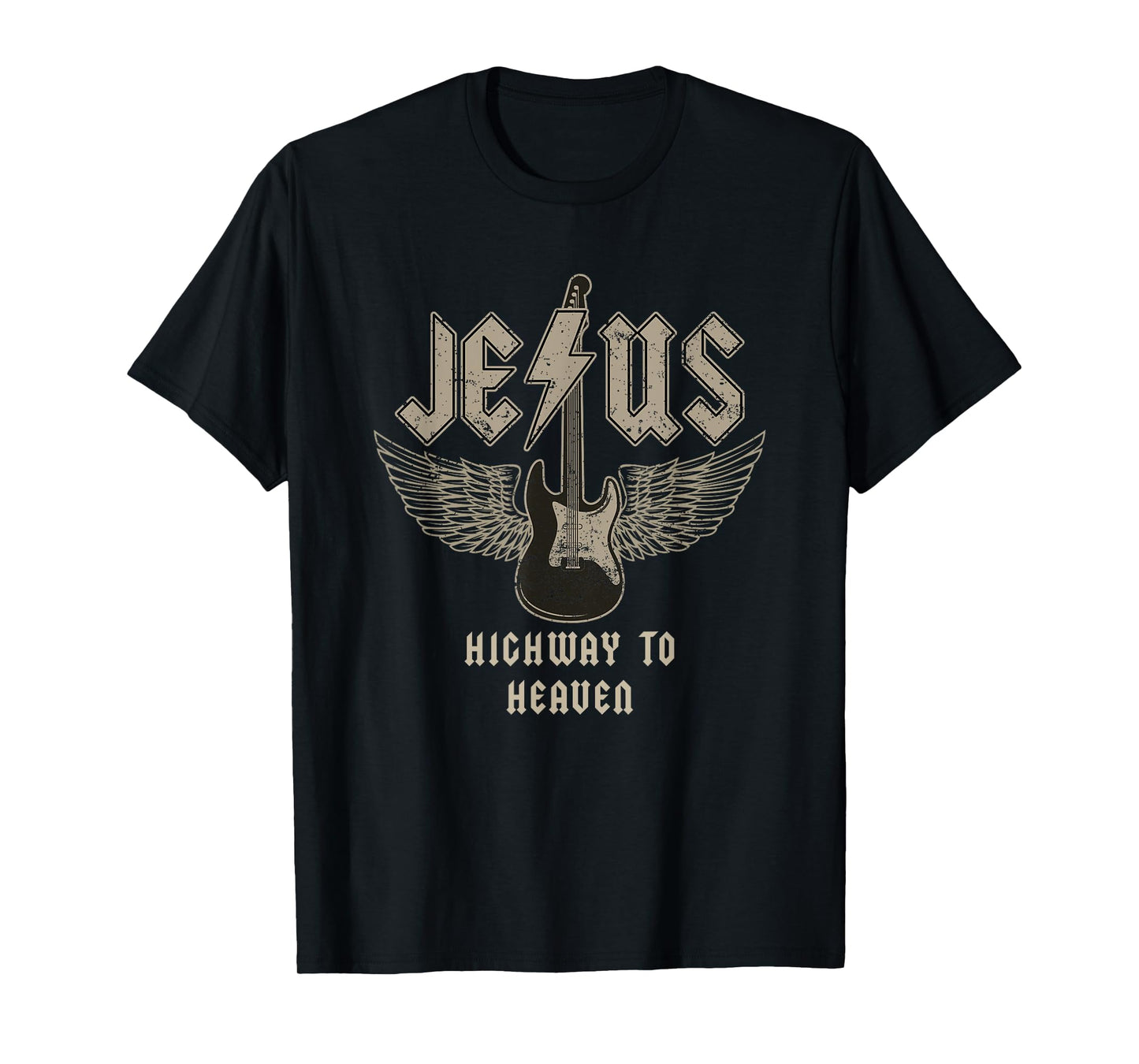 Jesus Rock and Roll Christian Music Worship Bible Verse T-Shirt