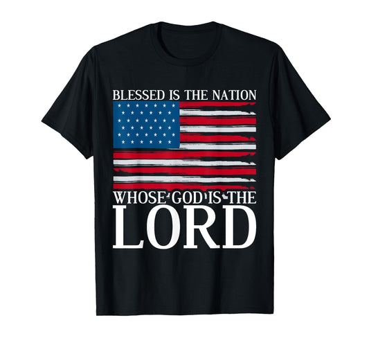 Blessed Is The Nation Whose God Is The Lord Prayer T-Shirt