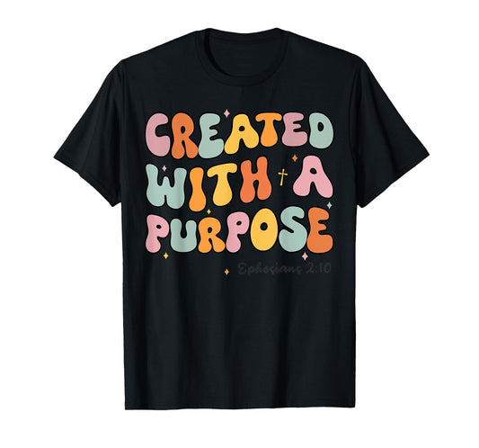 Created A With Purpose Christian Groovy Godsister Toddler T-Shirt