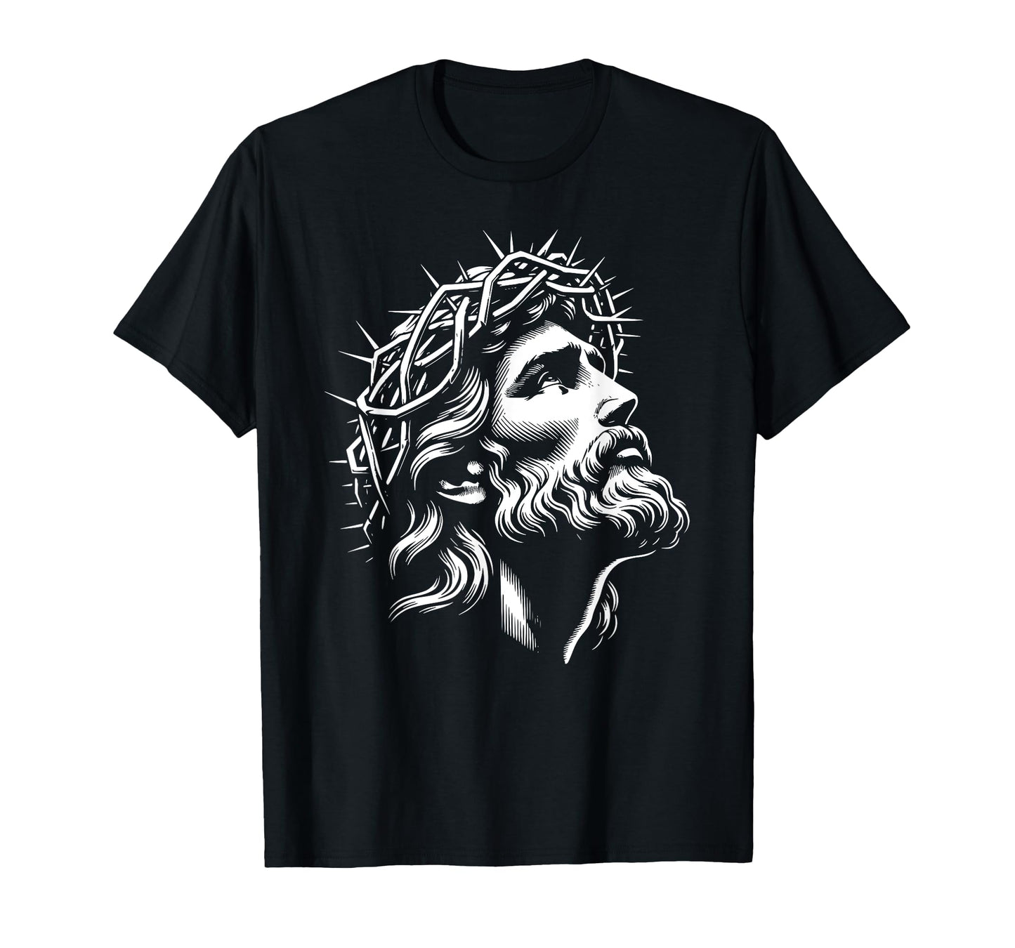 Jesus Christ Face With Crown Of Thorns God Bible T-Shirt