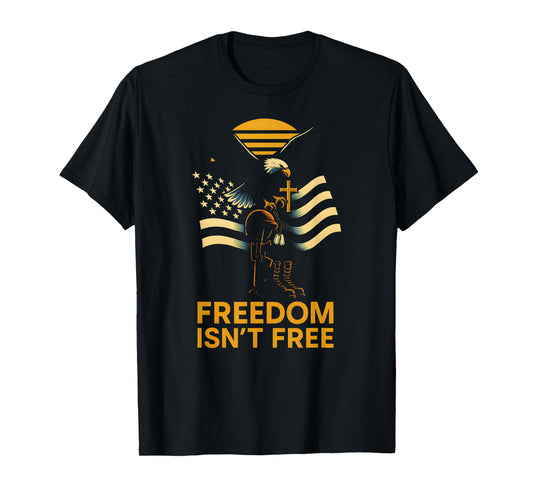 Patriotic Faith Freedom Isnt Free Vintage Mens Christian T-Shirt