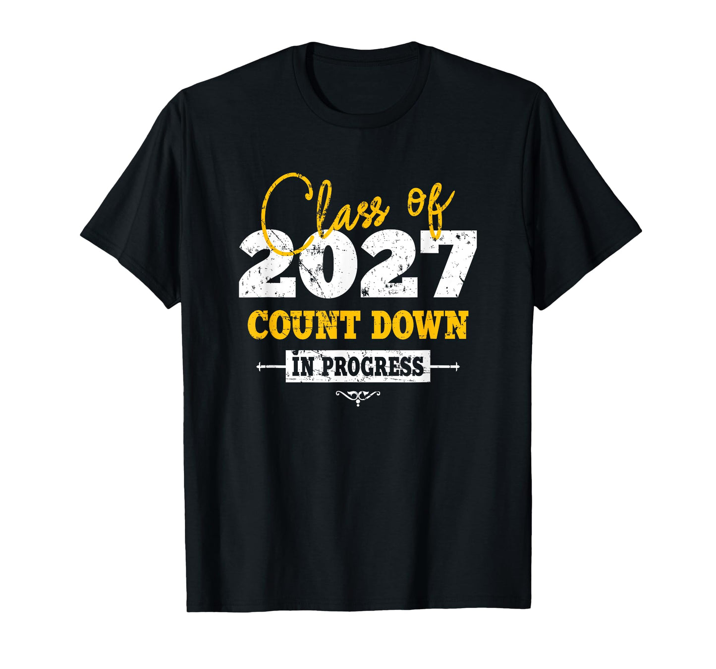 Class Of 2027 Count Down Funny Grad First Day Sophomore T-Shirt