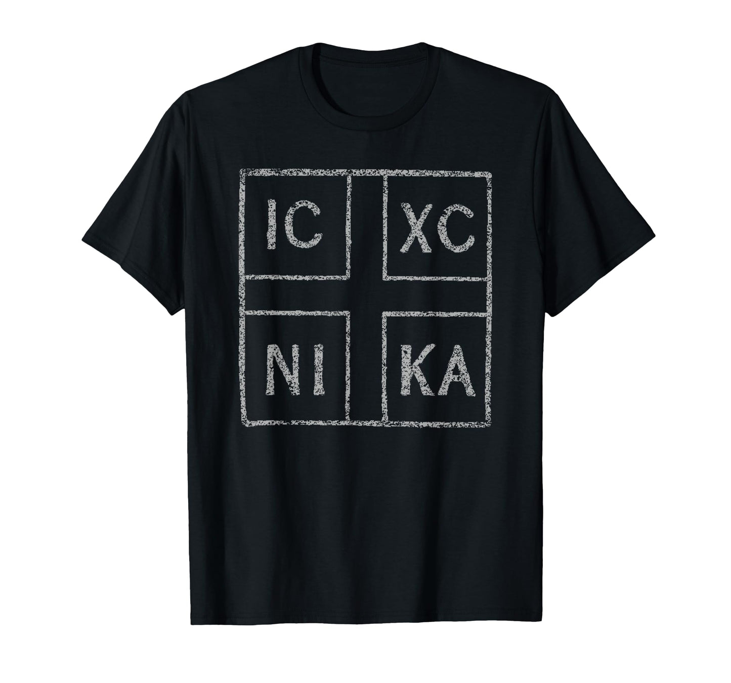 Vintage Ic Xc Nika Christogram Crucifix Orthodoxy Christian T-Shirt