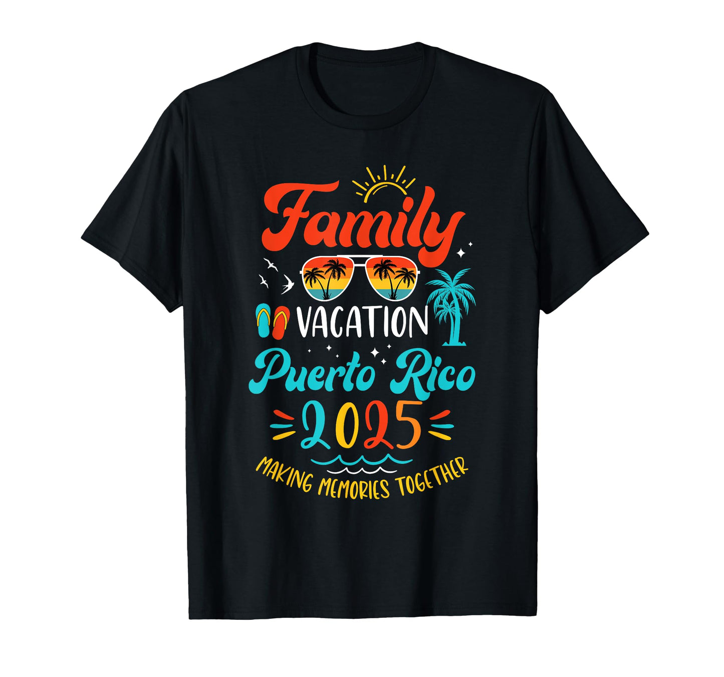 Family Vacation 2025 Puerto Rico Matching Summer Vacation T-Shirt