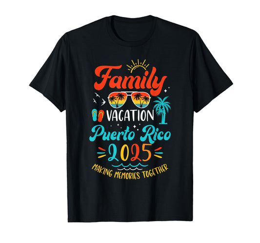 Family Vacation 2025 Puerto Rico Matching Summer Vacation T-Shirt