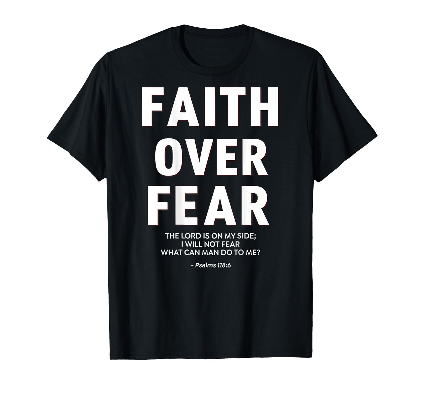 Women Faith Over Fear Cute Jesus Christian Dad Men Girl Teen T-Shirt