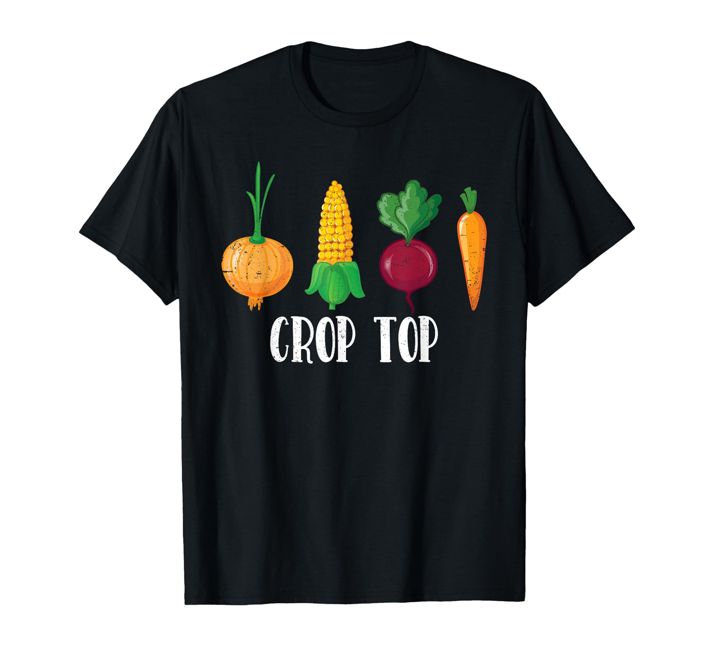 Crop Top Funny Farming Root Vegetable Gardening Farmer T-Shirt