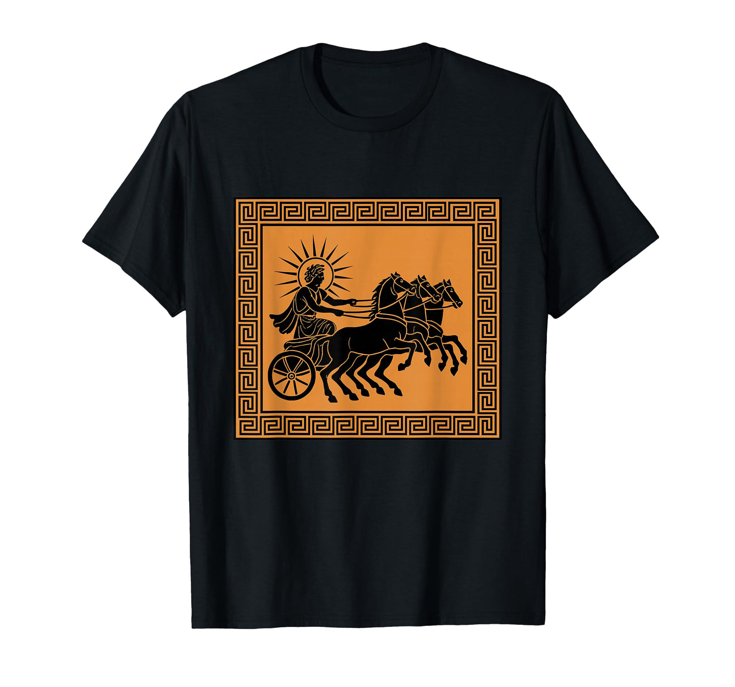 Helios God Chariot Horses Ancient Art Greece Greek Mythology T-Shirt