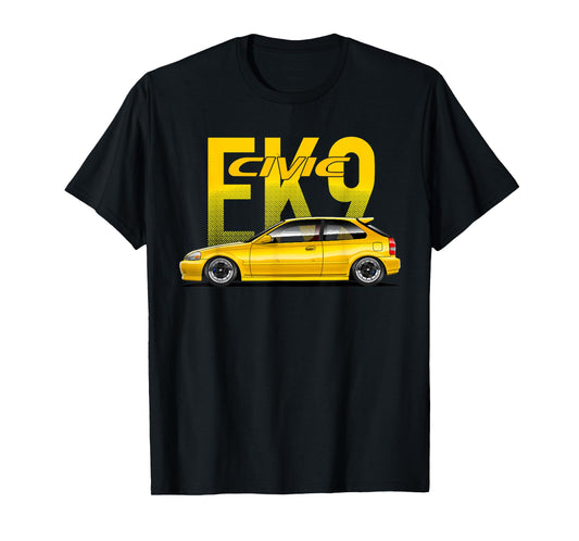Civic EK 9 Type R Japanese Yellow Car T-Shirt