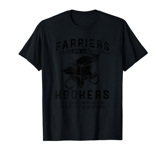 Funny Farrier Hoof Trimming Equine Horse Shoeing Hooves Gift T-Shirt