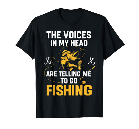 Funny Fishing Shirt – Fisherman Voices In My Head T-Shirt