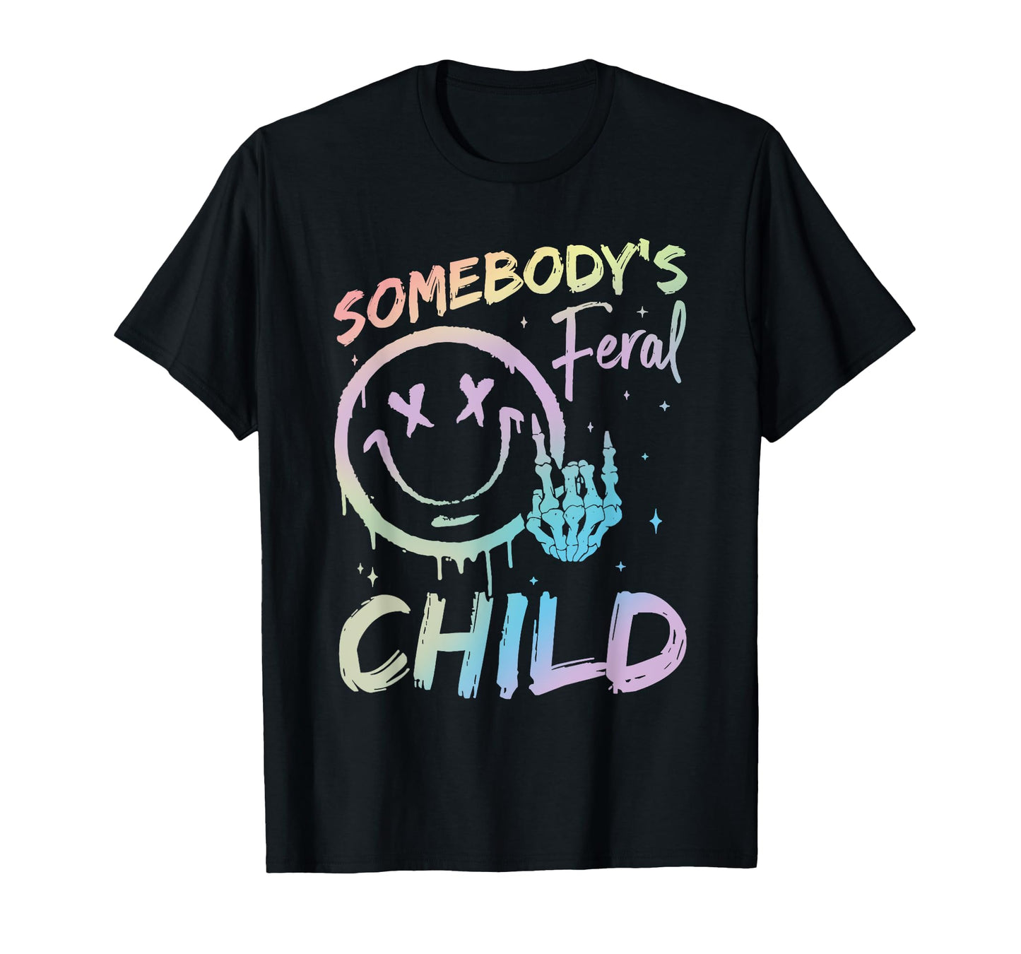 Tie Dye Somebody's Feral Child Toddler Girl and Boy T-Shirt