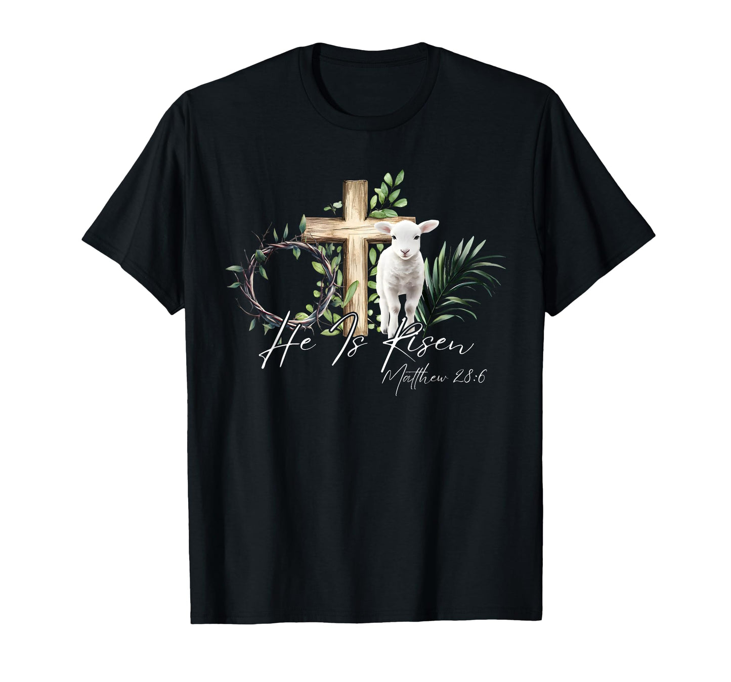 He Is Risen Jesus Christian Funny Easter Day Womens Kids T-Shirt