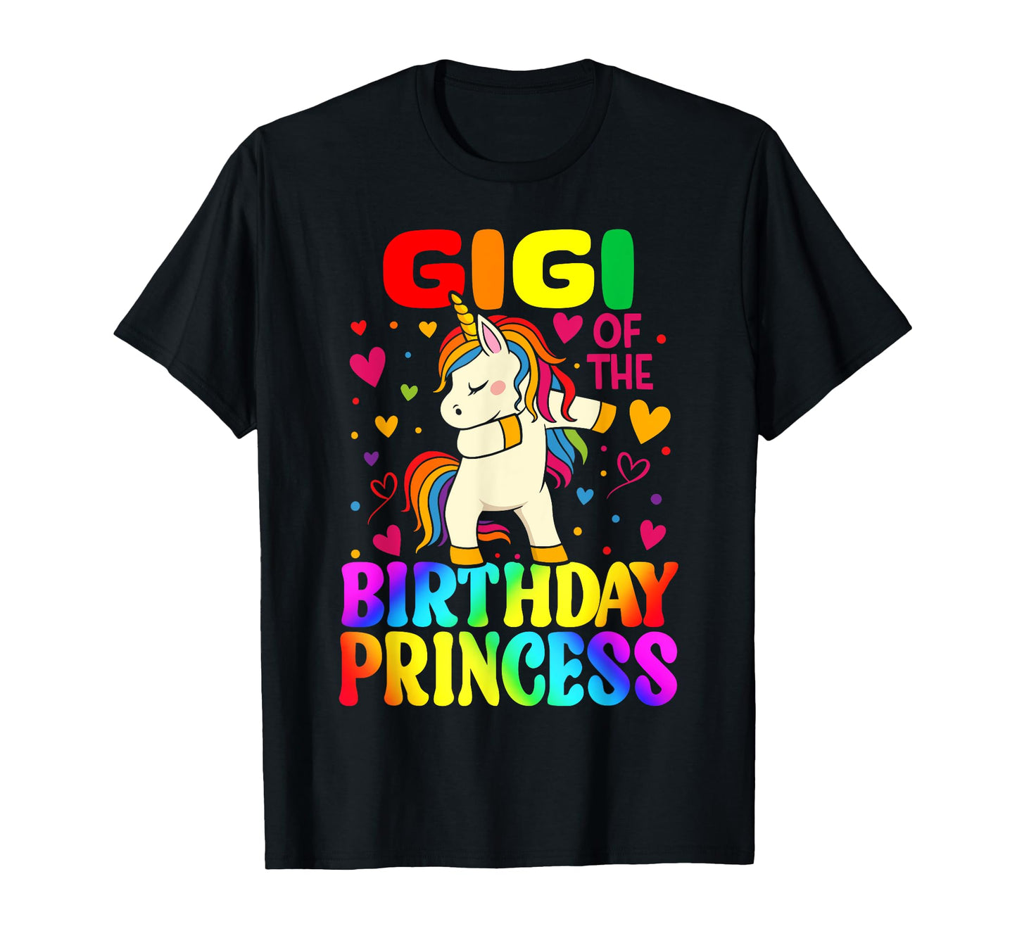 Gigi Of The Birthday Princess Unicorn Matching Family T-Shirt
