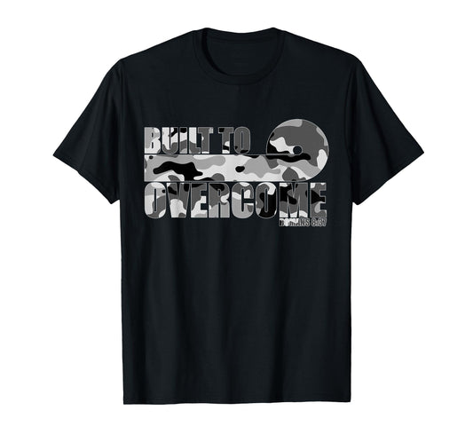 Built to Overcome Camo Workout Gym Christian Scripture Faith T-Shirt