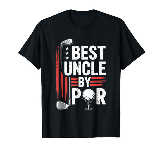 Uncle Golf Best Uncle by Par Funny Golfing Baby Announcement T-Shirt