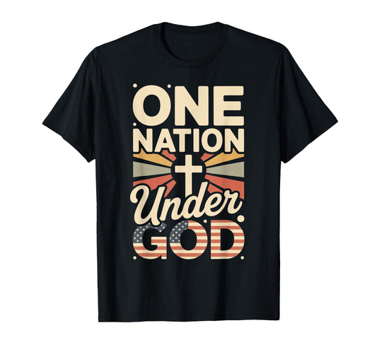 One Nation Under God July 4th Christian Patriotic T-Shirt