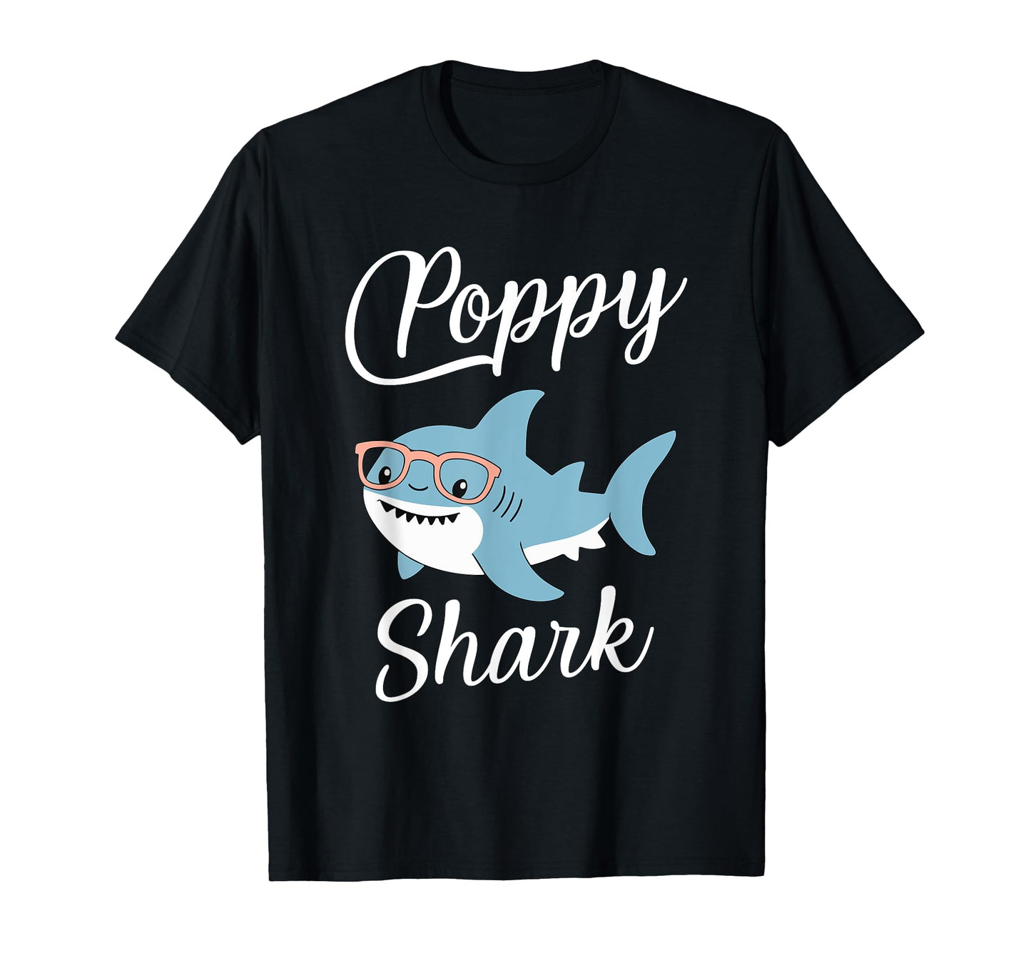 Poppy Shark Funny Matching Family Grandpa T-Shirt