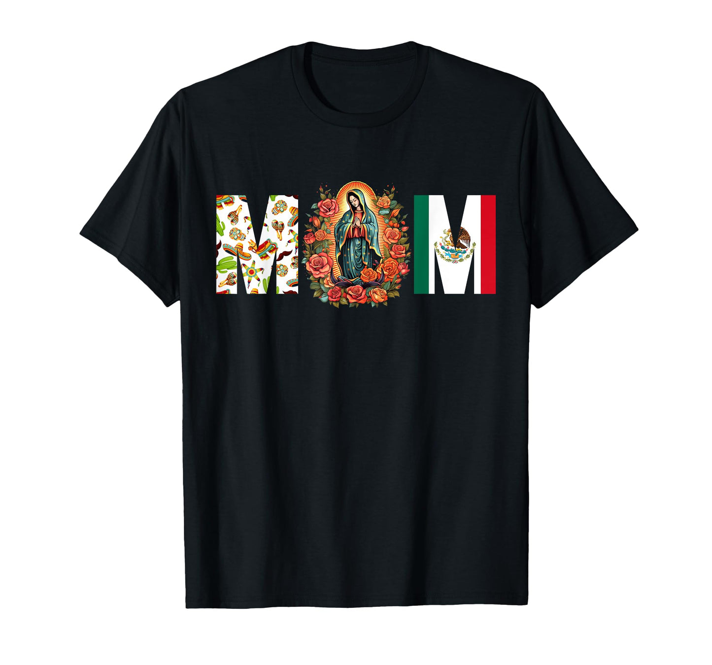Our Lady of Guadalupe Catholic Virgin Mary Mexican Mom T-Shirt