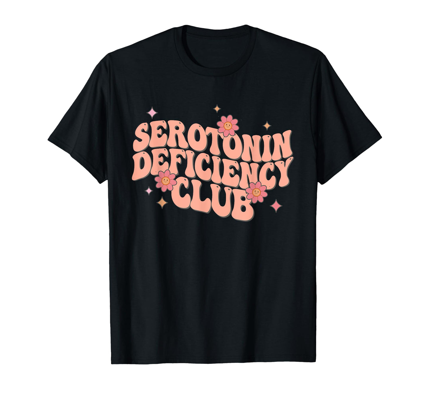 Funny Boho Depression Anxiety T-Shirt, Small, Black