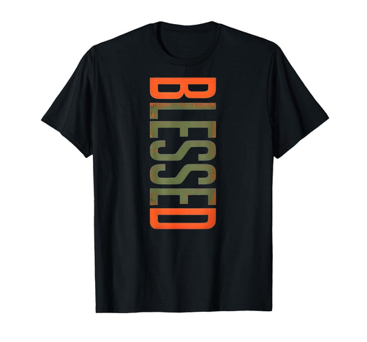 Blessed Word Art Christian Statement Tee T-Shirt