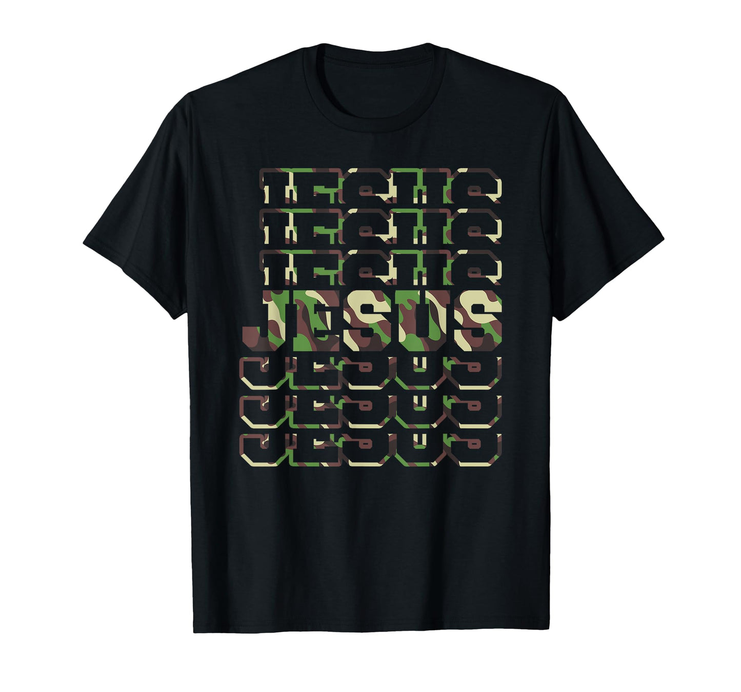 Jesus Camo Design, Camo Scripture Jesus Faith T-Shirt
